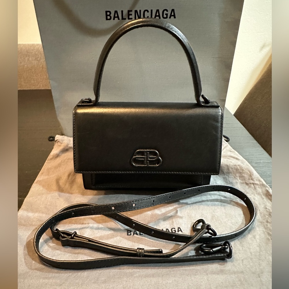 BALENCIAGA Sharp XS Black Bag with Strap